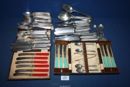 A set of plated cutlery from The Officers Mess of The Royal Artillery including eight each,