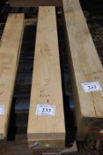 Two pieces of Oak timber - 8" x 2½" x 69" long.