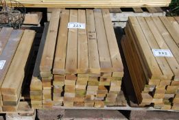 Eighty pieces of small Tanalised timber - 2¼" x 1½" x 28" long.