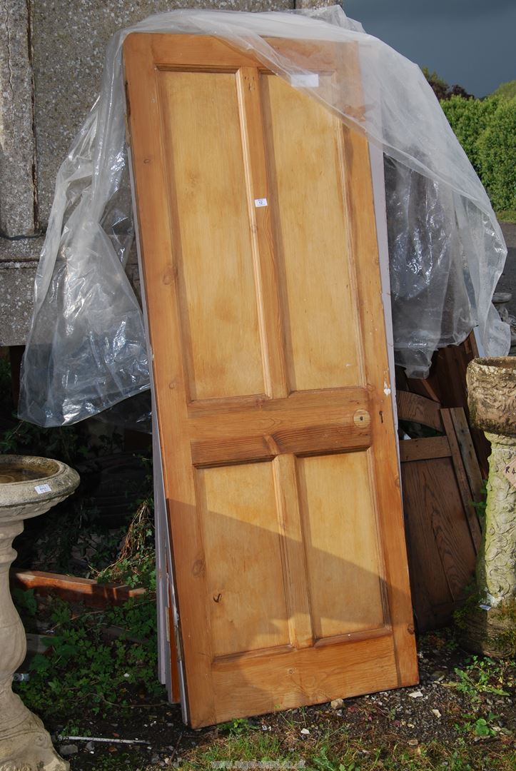 Six Pine doors (some painted) 29 1/2" wide x 78" high x 1 1/2" thick.