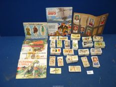 A quantity of cigarette and tea Cards including Wills & Brooke Bond footballers, costume,