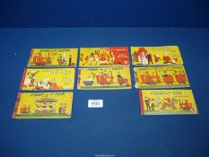 Eight cartoon strip books dated 1951 and 1954 by Enid Blyton and Neville Main.