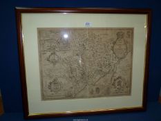 A 1610, John Speede, uncoloured Map of Monmouthshire, 20 1/2" x 15 3/4" excl. mount and frame.
