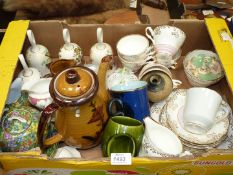 A quantity of china to include; Regency part tea set, Louis Mulcahy pottery vase,