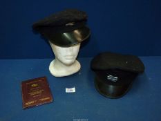 Two National Rail hats, one being 7 1/2" in size,