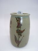A 1950's Geoffrey Whiting pottery vase, 7 1/2" tall.