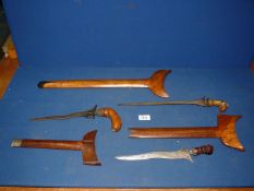A collection of three Malaysian Kris daggers, circa 19th Century,