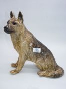 A large 'Winstanley' rare German Shepherd dog ornament, size 9, signature to base.