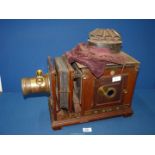 A Magic Lantern with suppliers label 'J.T. Chapman, Photographic Chemist, Manchester'.