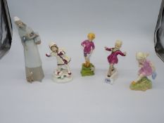 Four Royal Worcester 'Months' figures modelled by F.