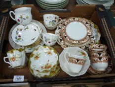 A quantity of china including part tea sets, Royal Worcester, Wellington and Balmoral.