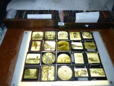 Two boxes of glass slides to include Early Schools and Processions 1900, The city of London,