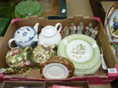 A quantity of china to include six Royal Crown Derby Cloisonne tea plates,