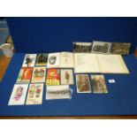 A quantity of WWI photographs/postcards and joke cards, Royal Air force log book dated 1950 - R.F.