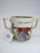 ** A two handled Tankard 'The Lawsuit' by Hobson,