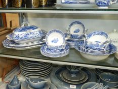 A quantity of Spode Italian dinner ware including; six dinner plates and soup coups,