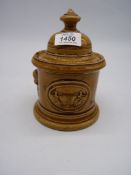 A salt glazed Tobacco Jar for George Morgan,Bristol, 1875,