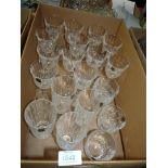 A Concerto Capri lead crystal glasses set; five sets including wine glasses,