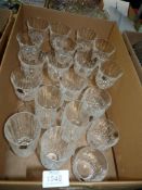 A Concerto Capri lead crystal glasses set; five sets including wine glasses,
