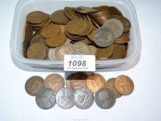 A tub of old Pennies; 1866-1967.