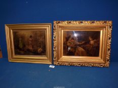 Two Crystoleums in gilt frames,