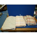 Three single Welsh blankets in pink colours (all a/f).