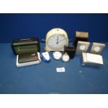 **A quantity of time pieces, including silver pocket watch (a/f.