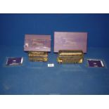 Two boxed Corgi Queen Elizabeth II Golden Jubilee gold plated special edition Vehicles - Tram and