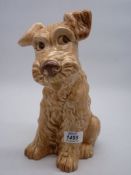 A Sylvac brown terrier dog figure, no. 1380, 11 1/2" high.