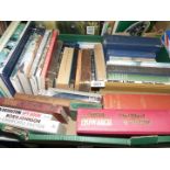 A box of books to include; Len Deighton 'Spy Hook', Reginald Arkell 'Green Fingers',