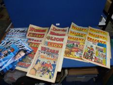 A quantity of Comics to include; Valiant, The Wizzard, 007, etc.