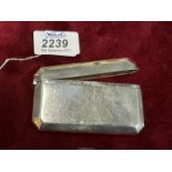 A Silver and gold washed card Case, Chester 1923, 52g.