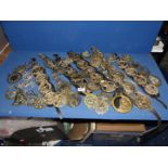 A quantity of horse brasses and martingales, etc.