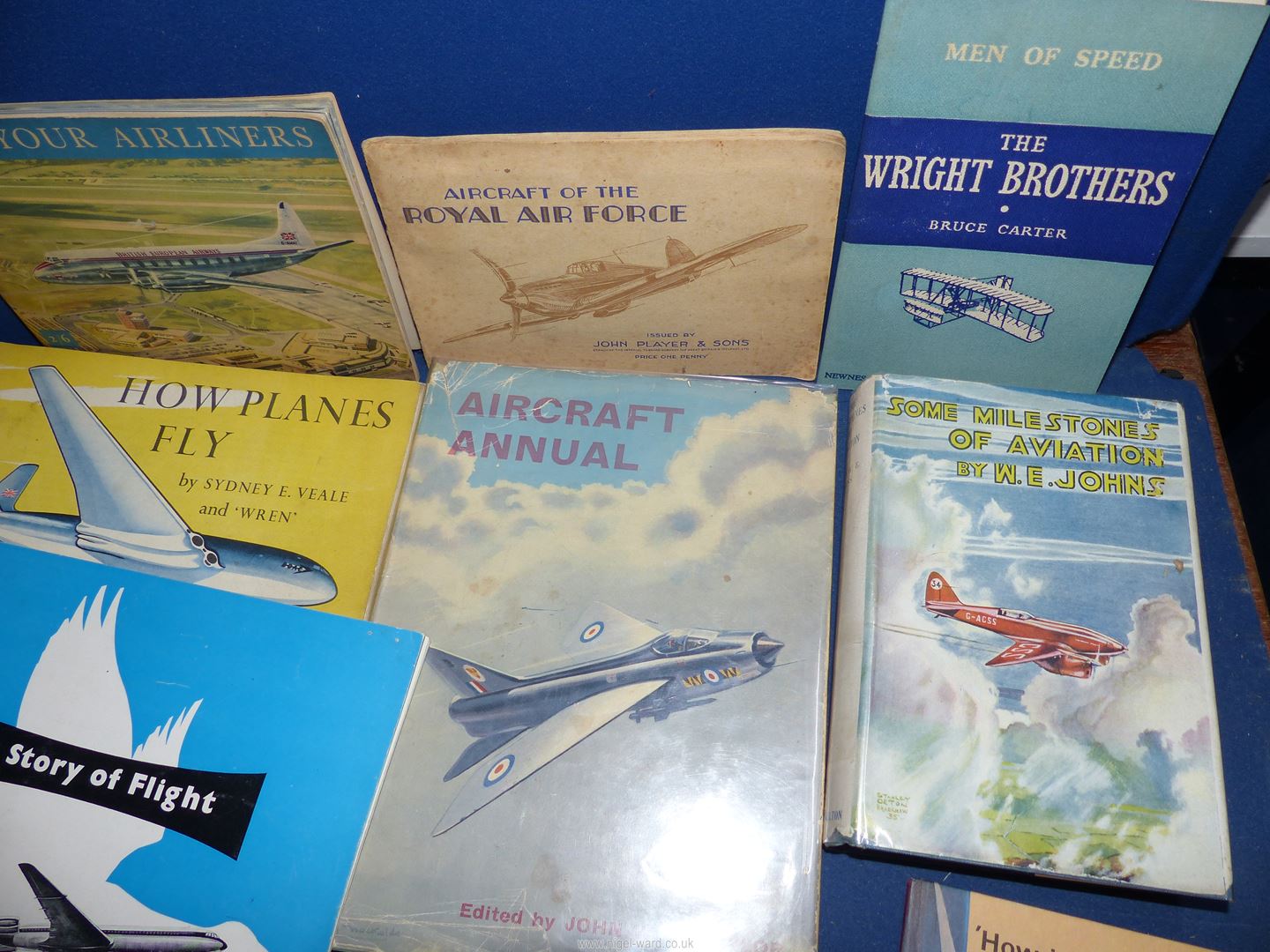 A box of Aviation books to include; W.E. Johns, Some Milestones of Aviation, Lady Bird books, etc. - Image 2 of 7