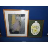 A framed and glazed Abstract Oil on canvas in subdued colours,