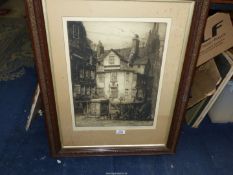 A William Renison (1866-1965) etching of John Knox's house,