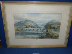 An 1800's Watercolour of Llaneltyd Bridge by Wm Ellis.