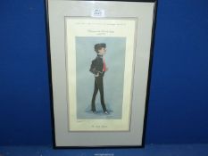 A limited edition framed and mounted military Caricature depicting officers of the British Army