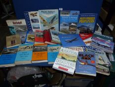 Two boxes of general Aviation books to include; British Civil Aircraft Since 191 by A.J.