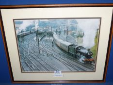 A framed railway Print of Pontypool Road Station, August 1959.