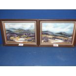 Two Oils on board depicting Moorland scenes.