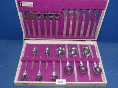 A vintage Arthur Price (mason) pattern stainless steel Canteen of cutlery for six.