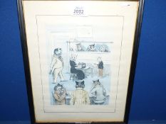 A Louis Wain Print of an office manager.
