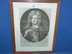 A Mezzotint Engraving; John, Duke of Marlborough,