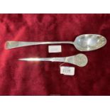 A Silver plated rat tail basting Spoon,