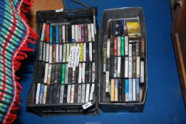 Cassette tapes (75) and another box of cassette tapes (133).