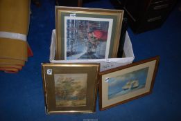 A quantity of prints and pictures.