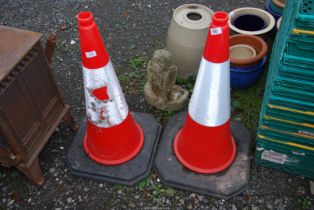 Two traffic cones.