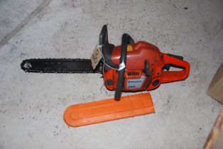 A 'Husqvarna' 350 petrol chainsaw - good compression (chain brake working a time of lotting).