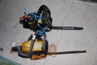 McCulloch Mac 335 chainsaw and Ryobi chainsaw for spares and repairs.